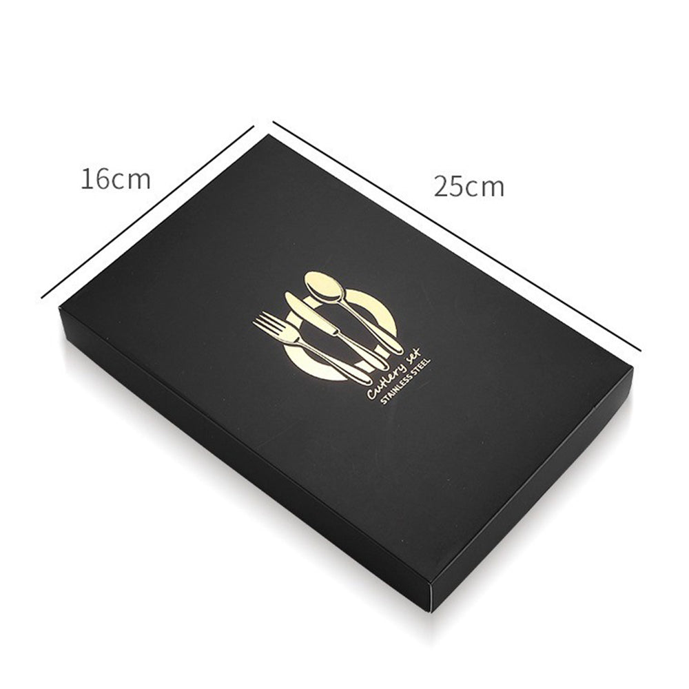 4 Pcs Set Stainless Steel Cutlery Set Spoon Fork Knife with Gift Box 6