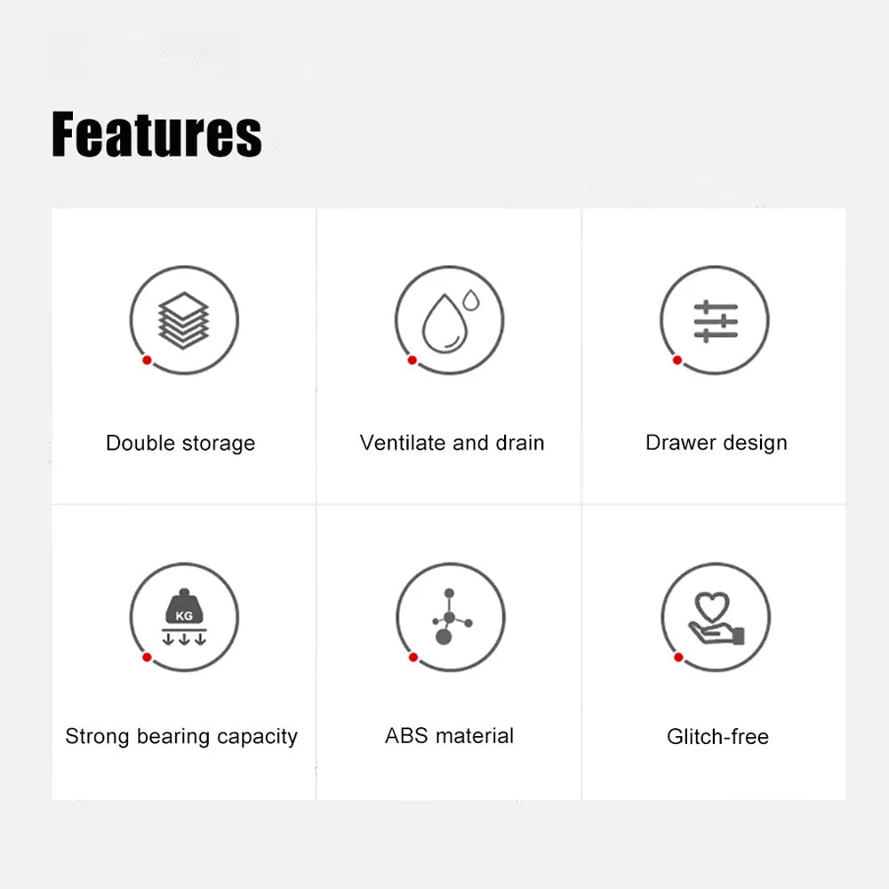 Portable Soap Holder Wall Storage Rack Organizer Bathroom Accessories Double Layer Holder 3