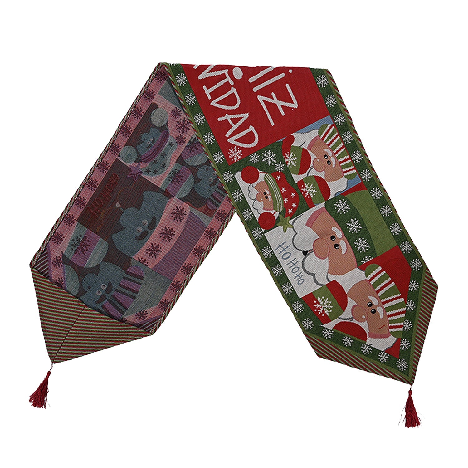 Christmas Table Runner thickened knitted Dining Tablecloth Xmas Party Decor(Santa Claus) 7