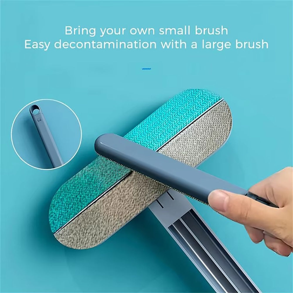 Multi-Purpose Cleaning Brush Pet Hair Removal Dual-Sided Brush with Scraper Gap Brush 5