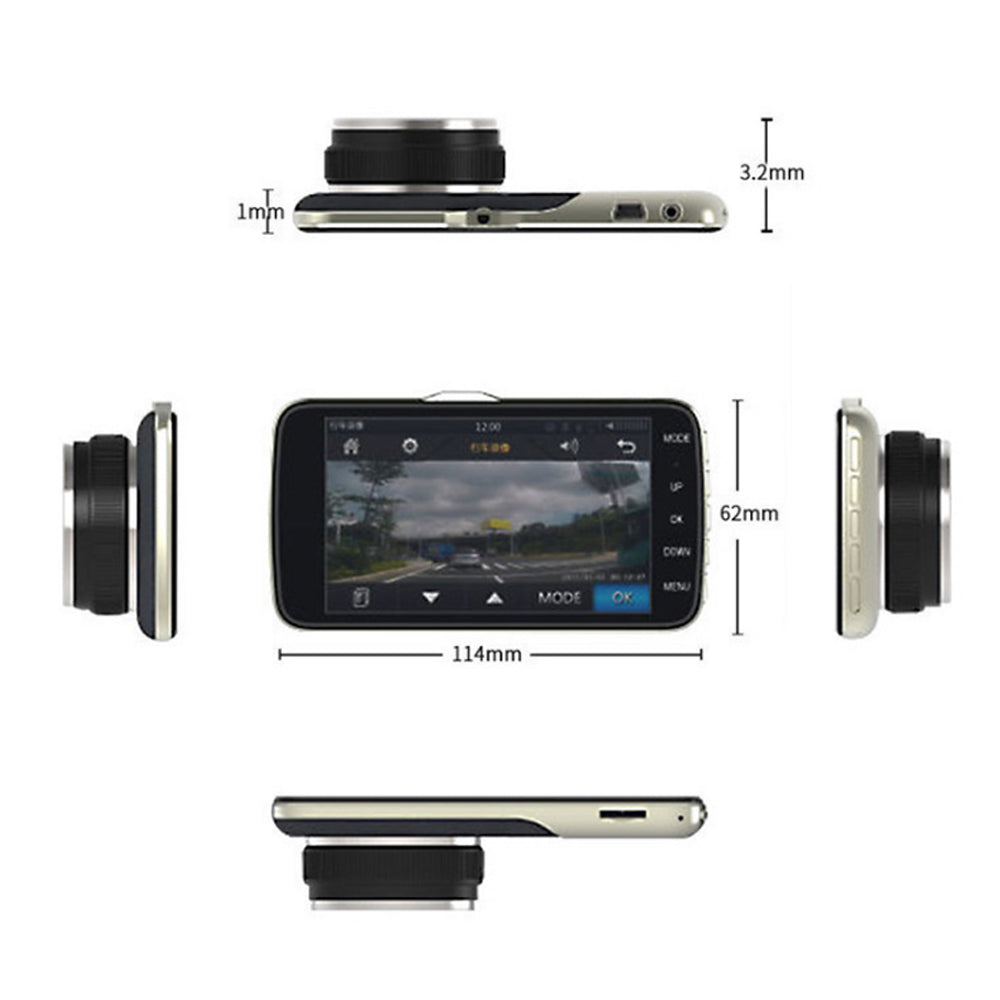 1080P Car Dash Camera Dual Front and Rear Video DVR Recorder Night Vision Kit 15