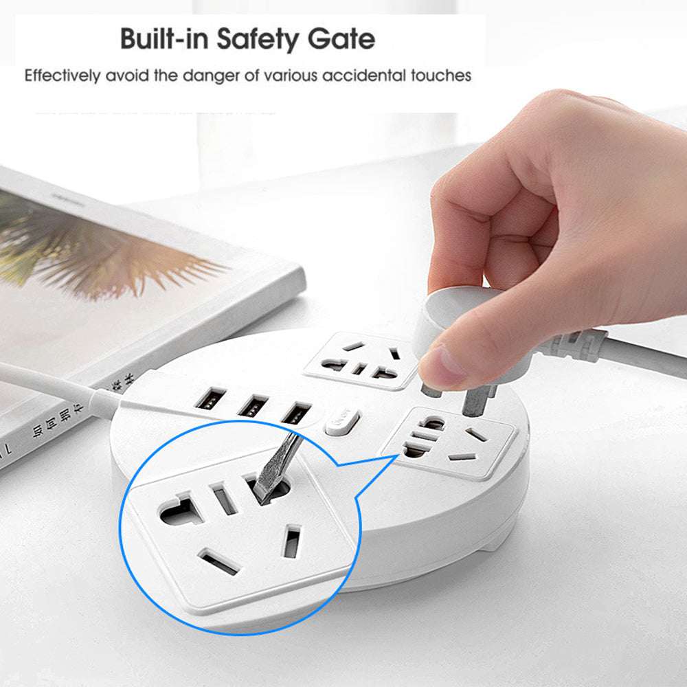 1.8 Metre Power Board with 4 Socket & 4 USB Charging Charger Ports 3