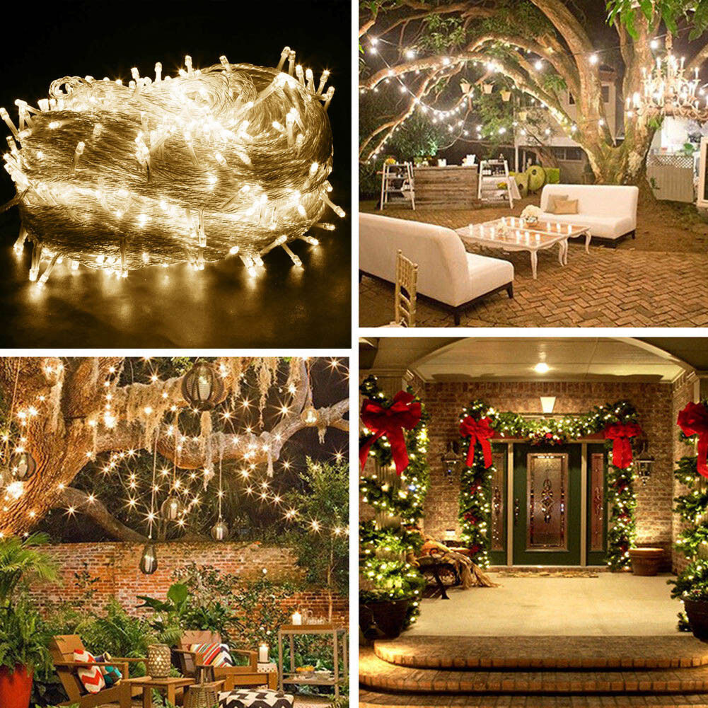 Solar Fairy String Led Lights 12M-32M Outdoor Garden Christmas Party Decor(12M100Led) 7