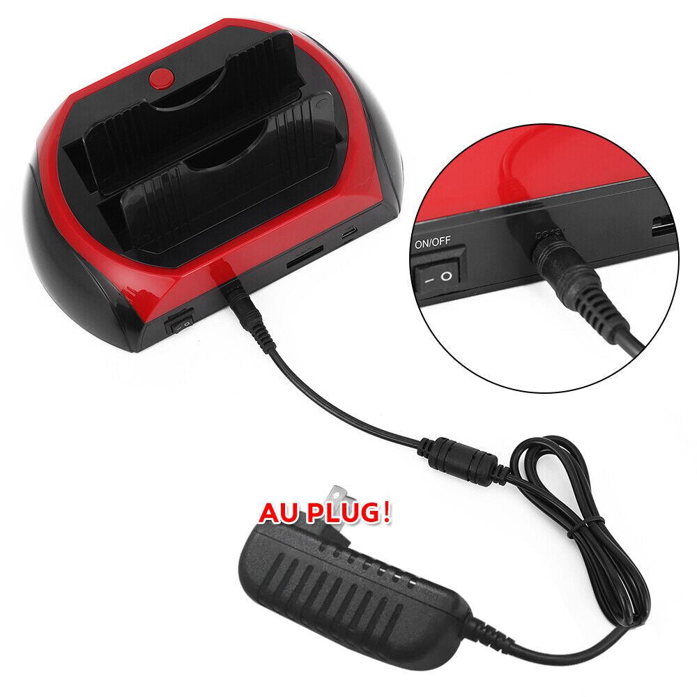 All In One Docking Station USB Dual-Bay Hard Drive 2.5" 3.5" IDE SATA SSD Card Reader 4