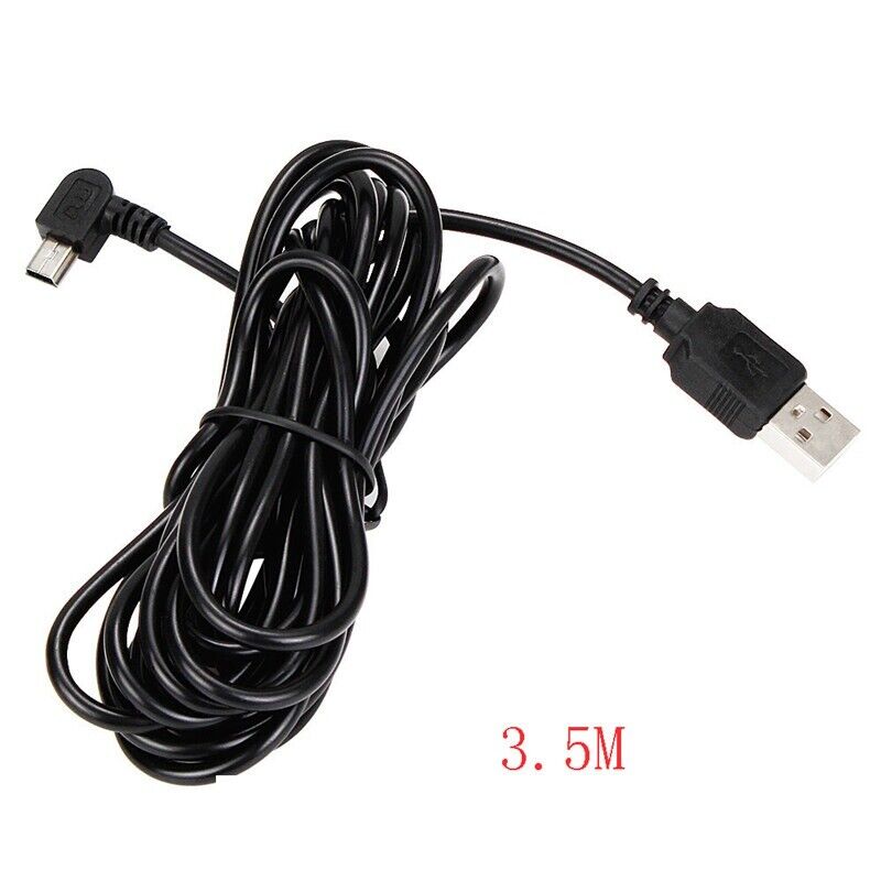 Dash Cam Mini USB Right Turn Extra Long Charging Cable 3.5M Dash Dashboard Lead 4
