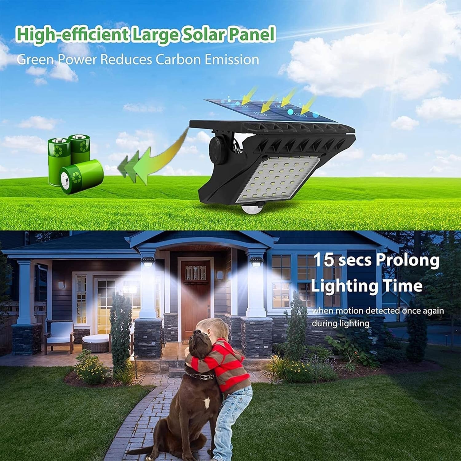 Clip-On Solar LED Light Outdoor Motion Sensor 45 LEDs IP65 Waterproof Security Wall Light 3