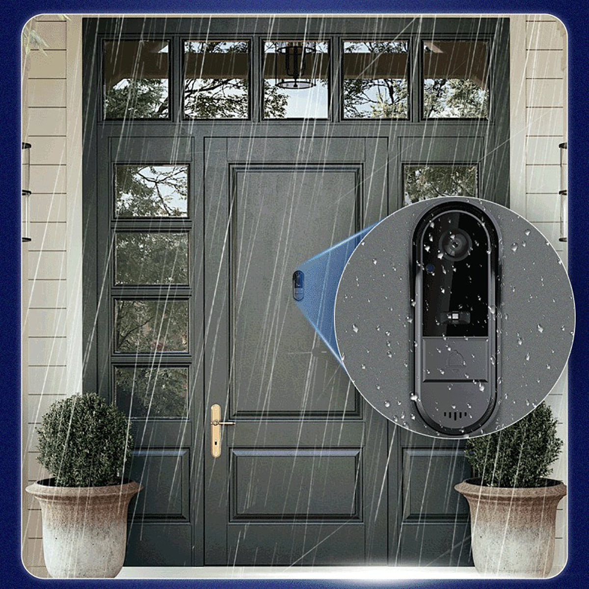 Smart Wireless Video Doorbell with 4.3" Screen HD 8MP Camera Night VisionTwo-Way Audio IP65 3