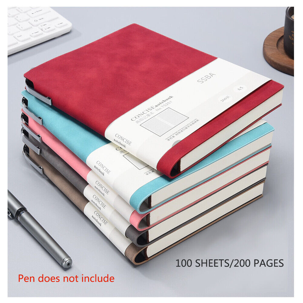A5 200 Pages Fashion Glued PU Leather Cover Journal Travel Notebook Travellers Diary(Grey) 4