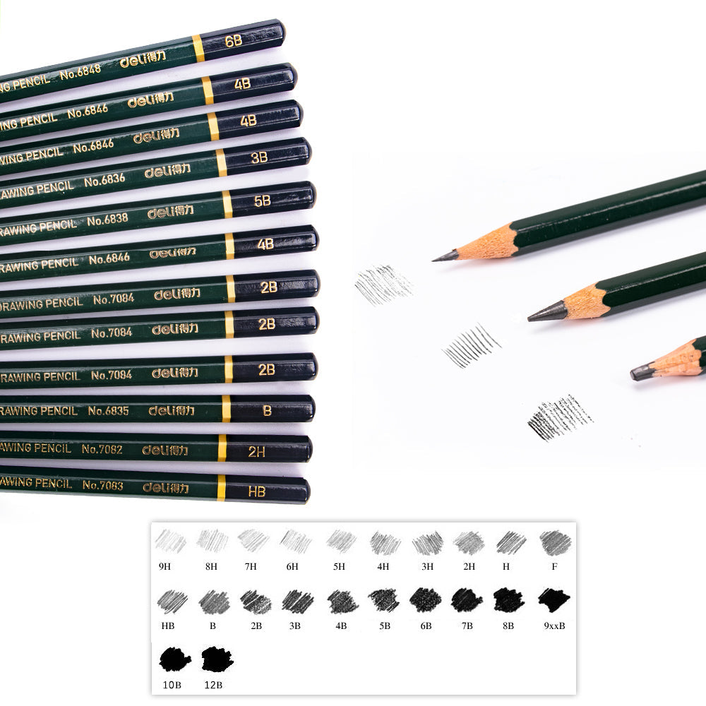 27 in 1 Sketch and Drawing Printing Pencil Set Sketching Art Kit Tools Utility 3