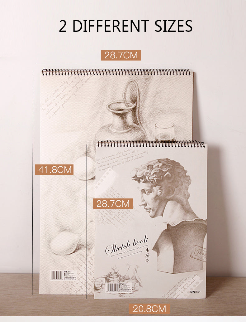 Sketch Pad 40 Sheets Artist Drawing Painting Art Paper with Thick Baseboard(41.8*27.8cm) 5