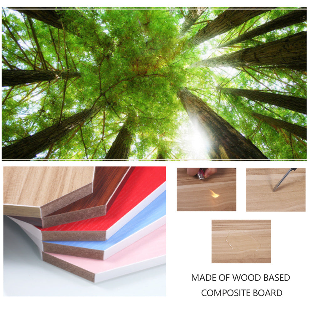 Wooden Desk Monitor Riser Stand With 3Tier Storage Shelves Desktop Bookshelf(White Wood(Style 01)) 3