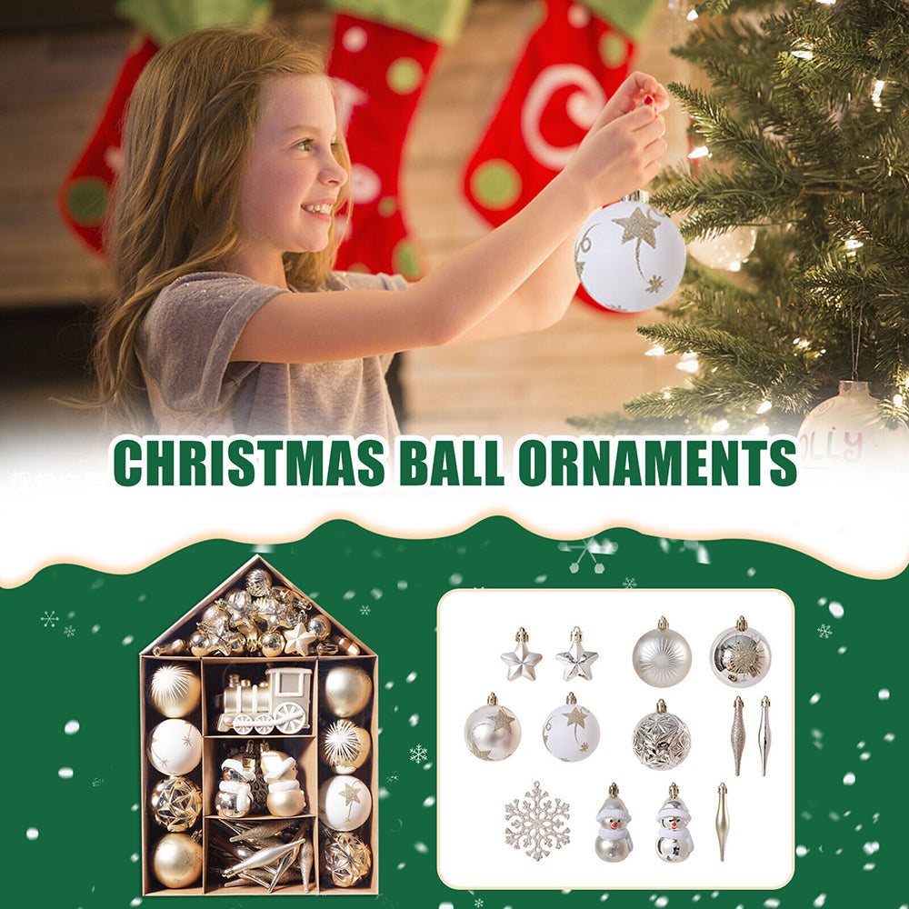 70-piece Christmas Tree Xmas Balls Decorations Baubles Hanging Party Ornament 4