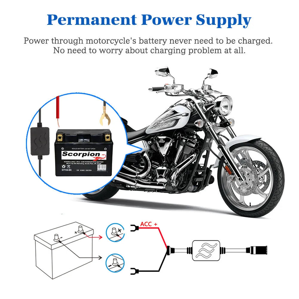 3inch LCD HD Dual Camera Motorcycle DVR Video Driving Recorder With 32G Card 8