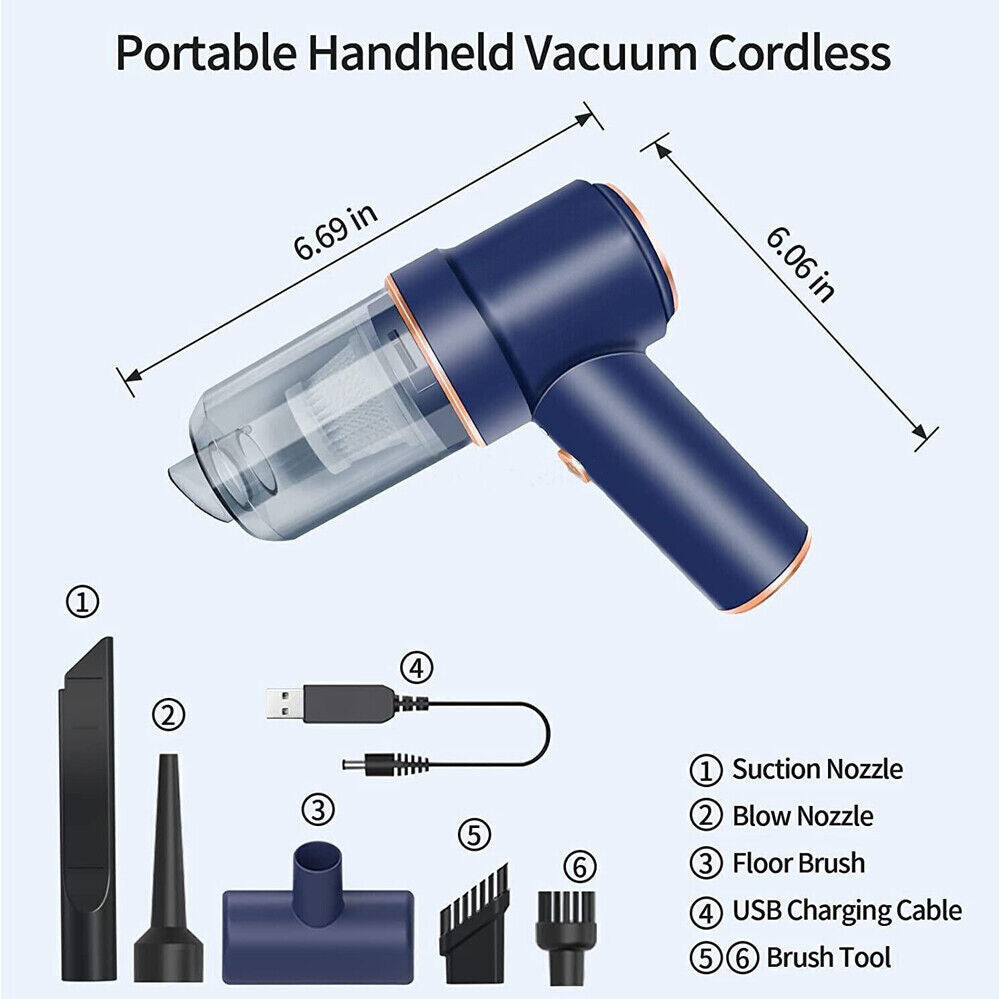 Portable Vacuum Cleaner Car Air Duster Handheld Cordless Home Car Dust Blower 4