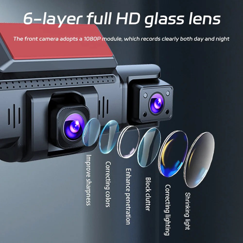 4 Channel 5G WiFi Dashcam FHD 1080P 170° Wide Angle G-Sensor with 64GB Card 5