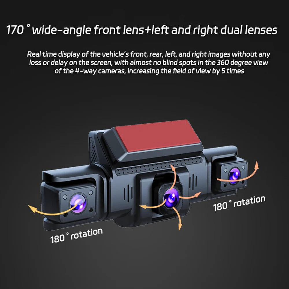 4 Channel 5G WiFi Dashcam FHD 1080P 170° Wide Angle G-Sensor with 64GB Card 6