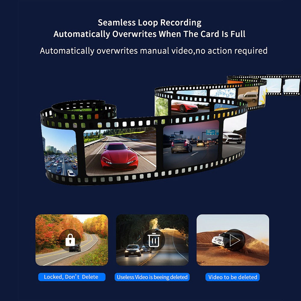 4K+2.5K Dual Dash Cam with WiFi GPS ADAS, Front and Rear Car Camera Recorder with 32GB Card 6