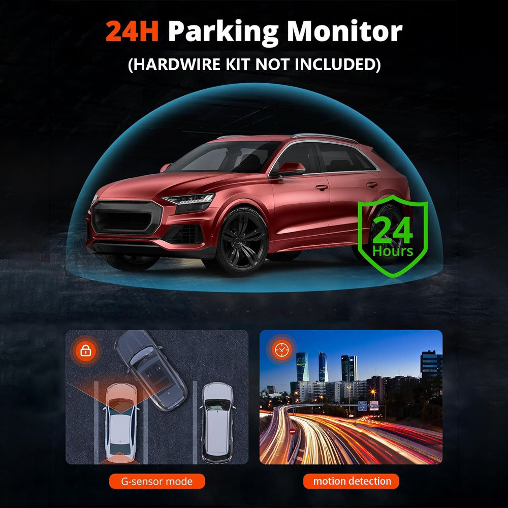 4K+2.5K Dual Dash Cam with WiFi GPS ADAS, Front and Rear Car Camera Recorder with 32GB Card 8