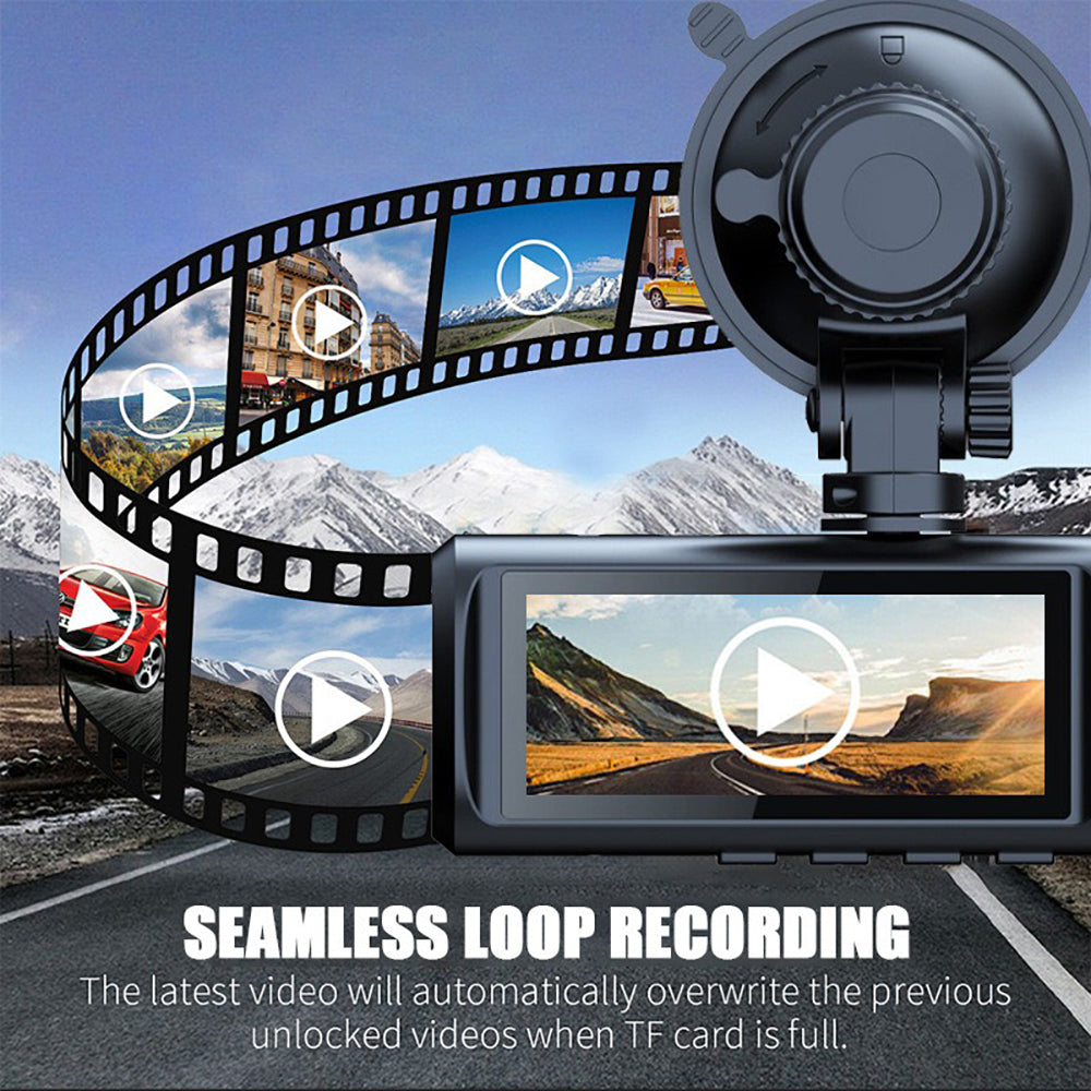3 Channel 4K+1K+1K Dash Cam WiFi Car DVR Interior Cabin Camera Recorder with 32G Card 8