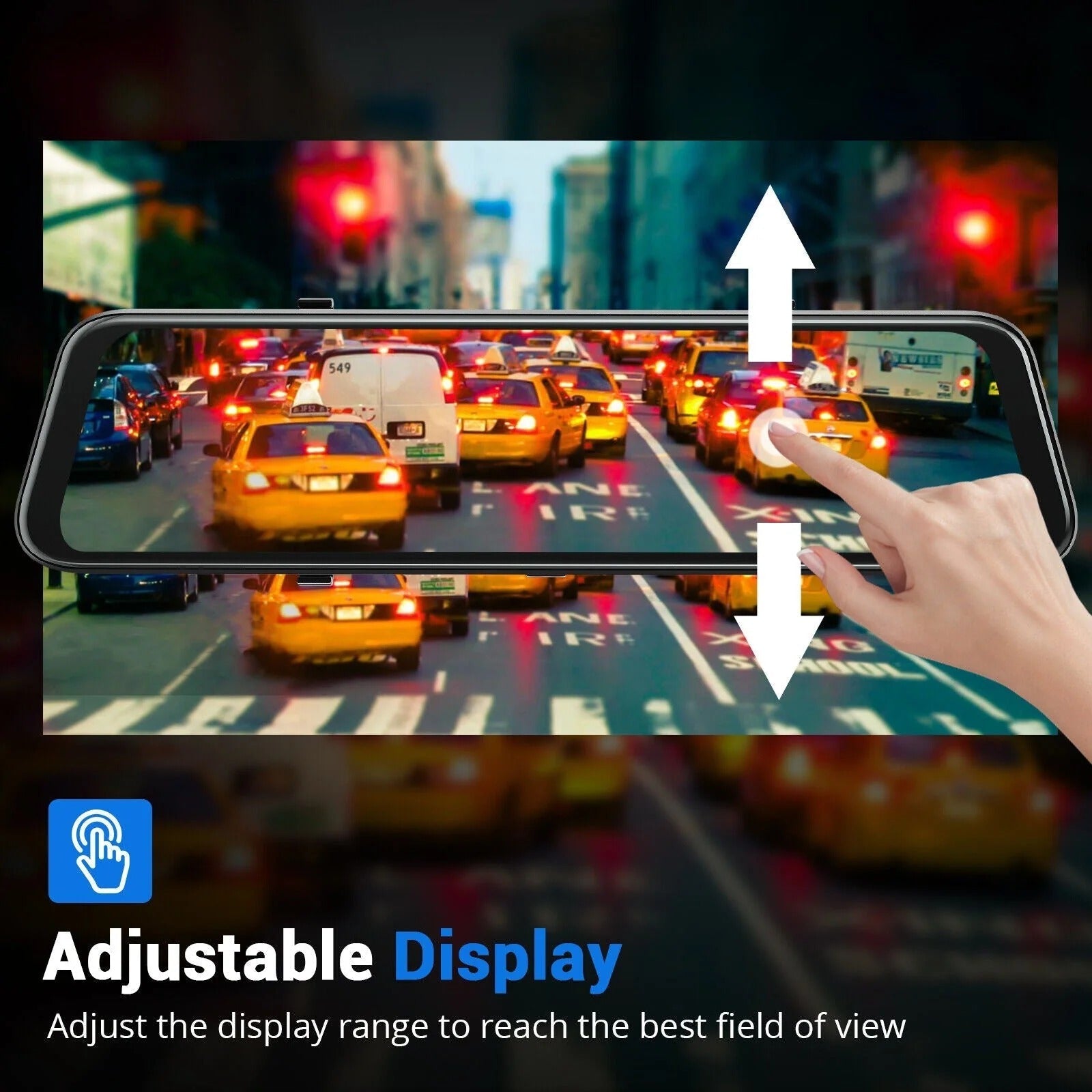 10” 4K Mirror Dash Cam, 2K Rear Camera, WiFi GPS ADAS BSD, Stream Media, 64GB Included 5