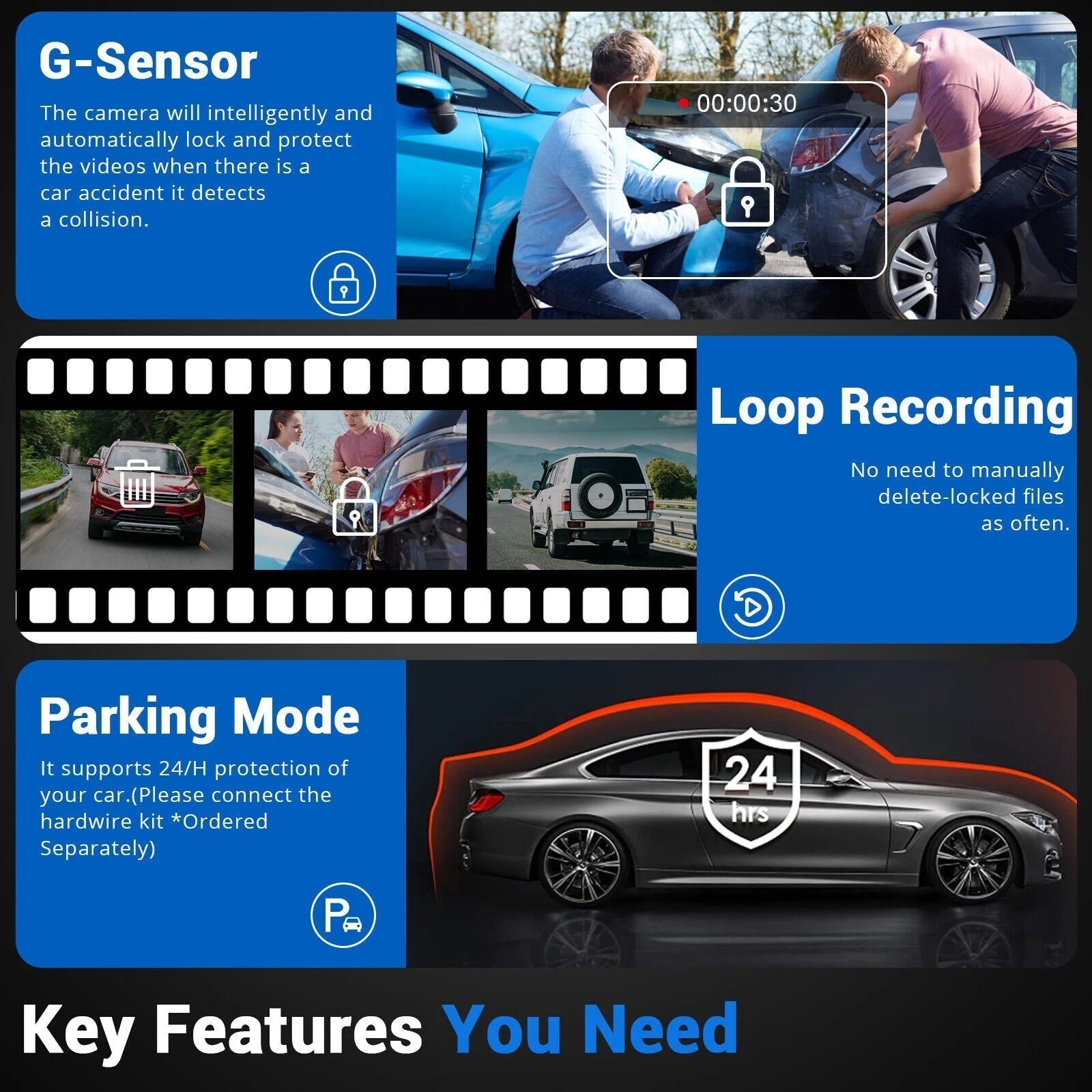10” 4K Mirror Dash Cam, 2K Rear Camera, WiFi GPS ADAS BSD, Stream Media, 64GB Included 6