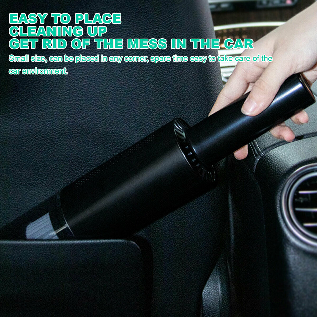 Wireless Charge 6000Pa Suction Powerful Portable Car Vacuum Cleaner Home Duster(Black) 4