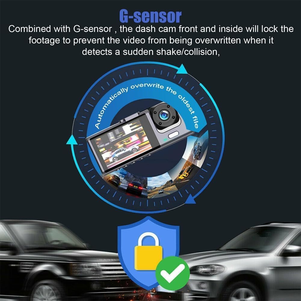 WIFI 3 Channels Dash Cam 1080P Full HD Car Dashcam Comes with Free 32GB Card 4