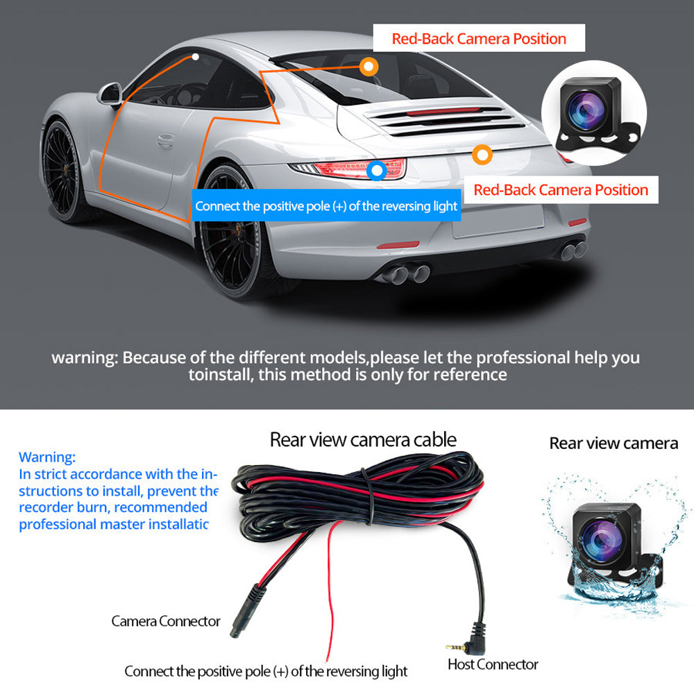 Wifi 10" 2K Dash Cam RearView Camera Reversing Recorder Comes with Free 32GB Card 6