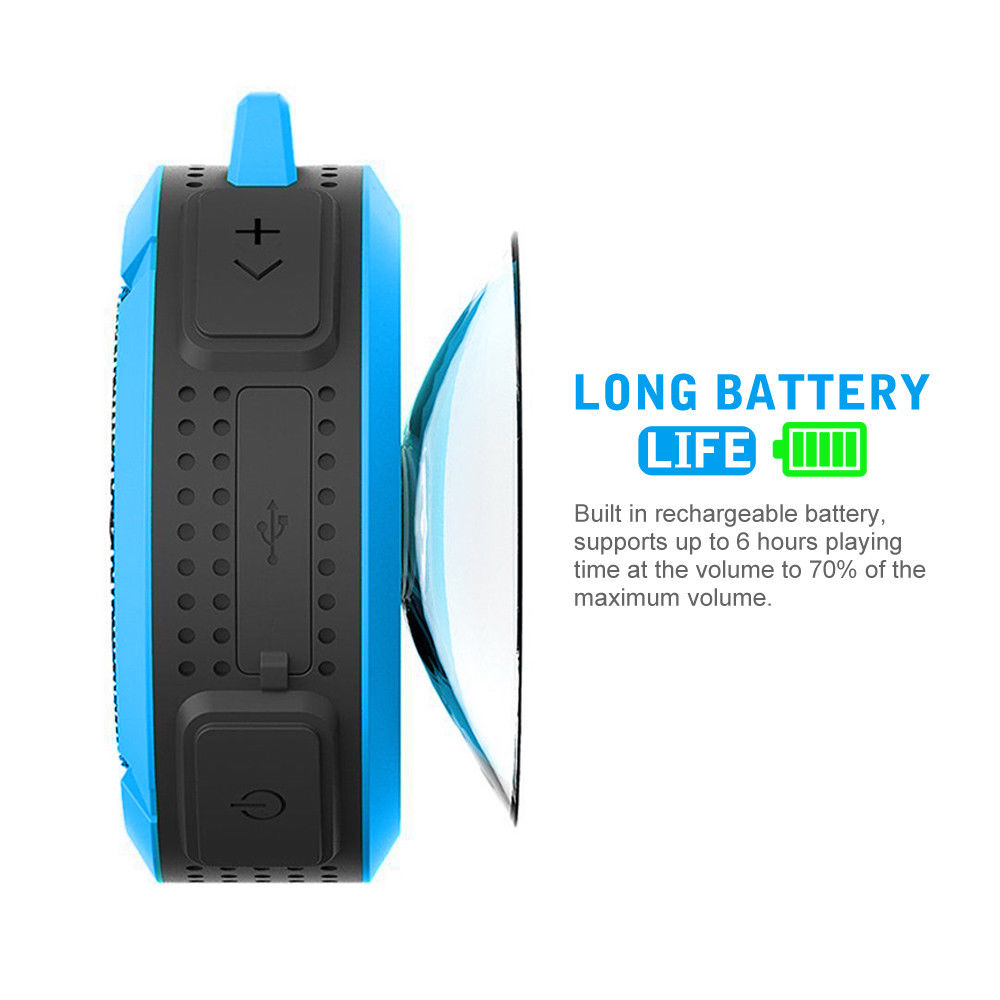 Portable Waterproof Wireless Mini Bluetooth Music Speaker (Black) 3