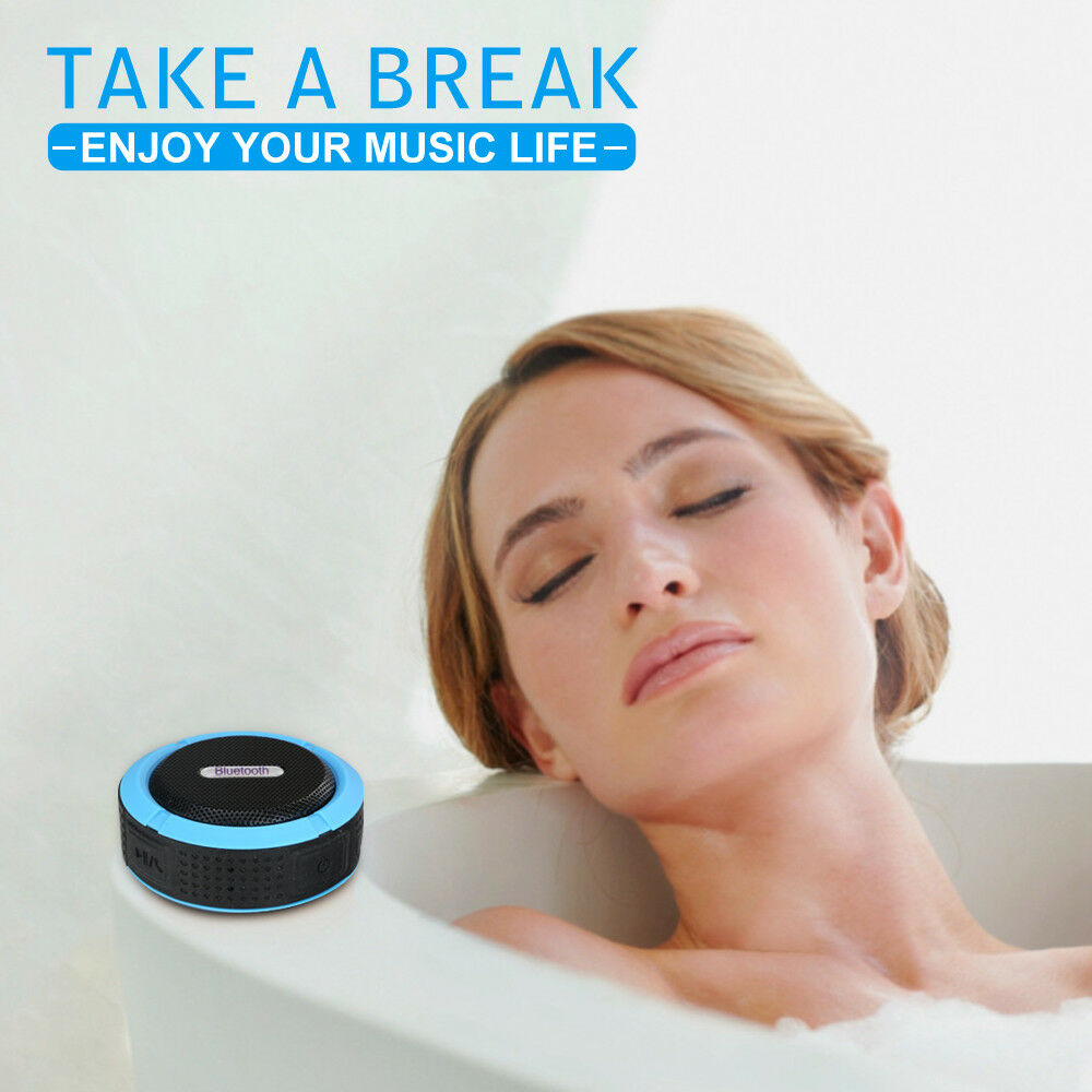 Portable Waterproof Wireless Mini Bluetooth Music Speaker (Black) 5