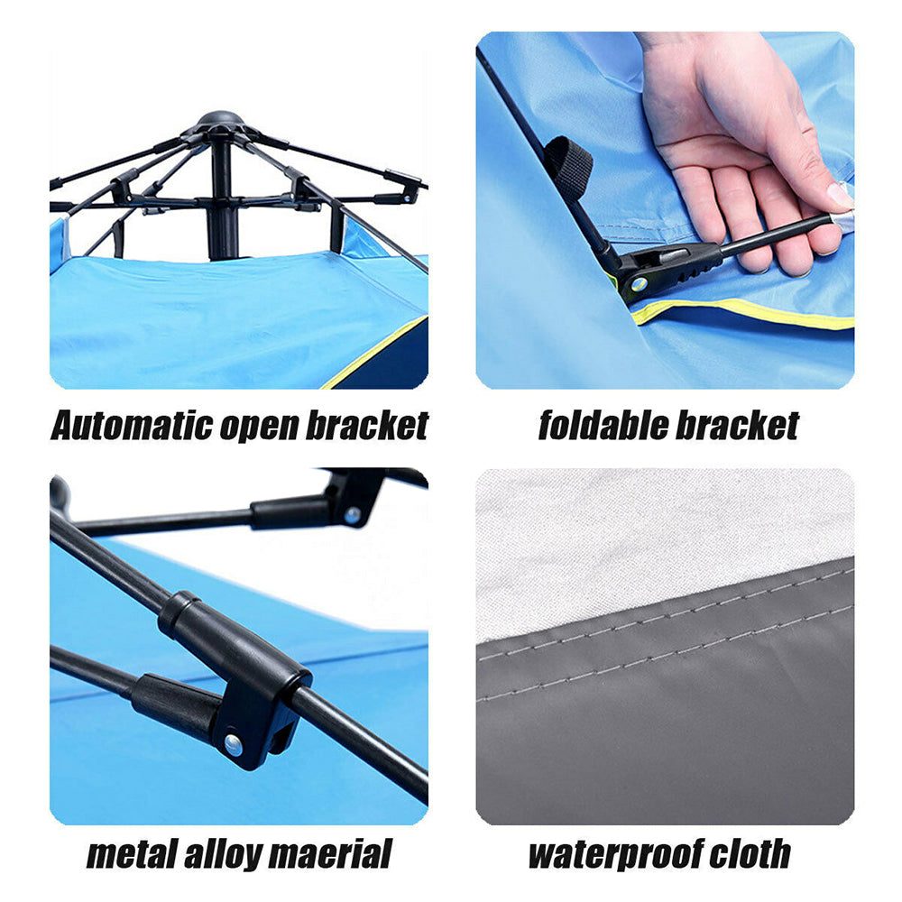 Waterproof Automatic Camping Tent 3-5 Person Come with Moisture Proof Pad(Green) 5