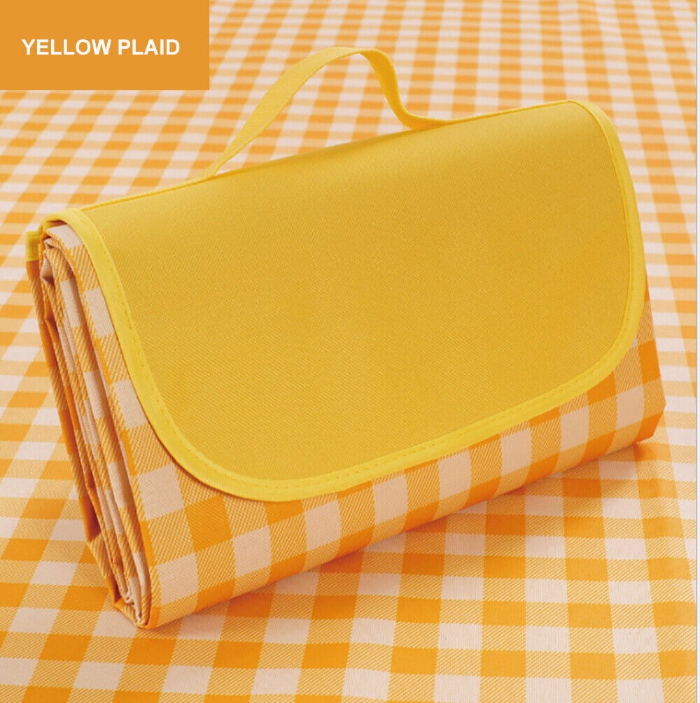 Large Waterproof Thickened Moisture-Proof Outdoor Camping Picnic Mat (Yellow) 7