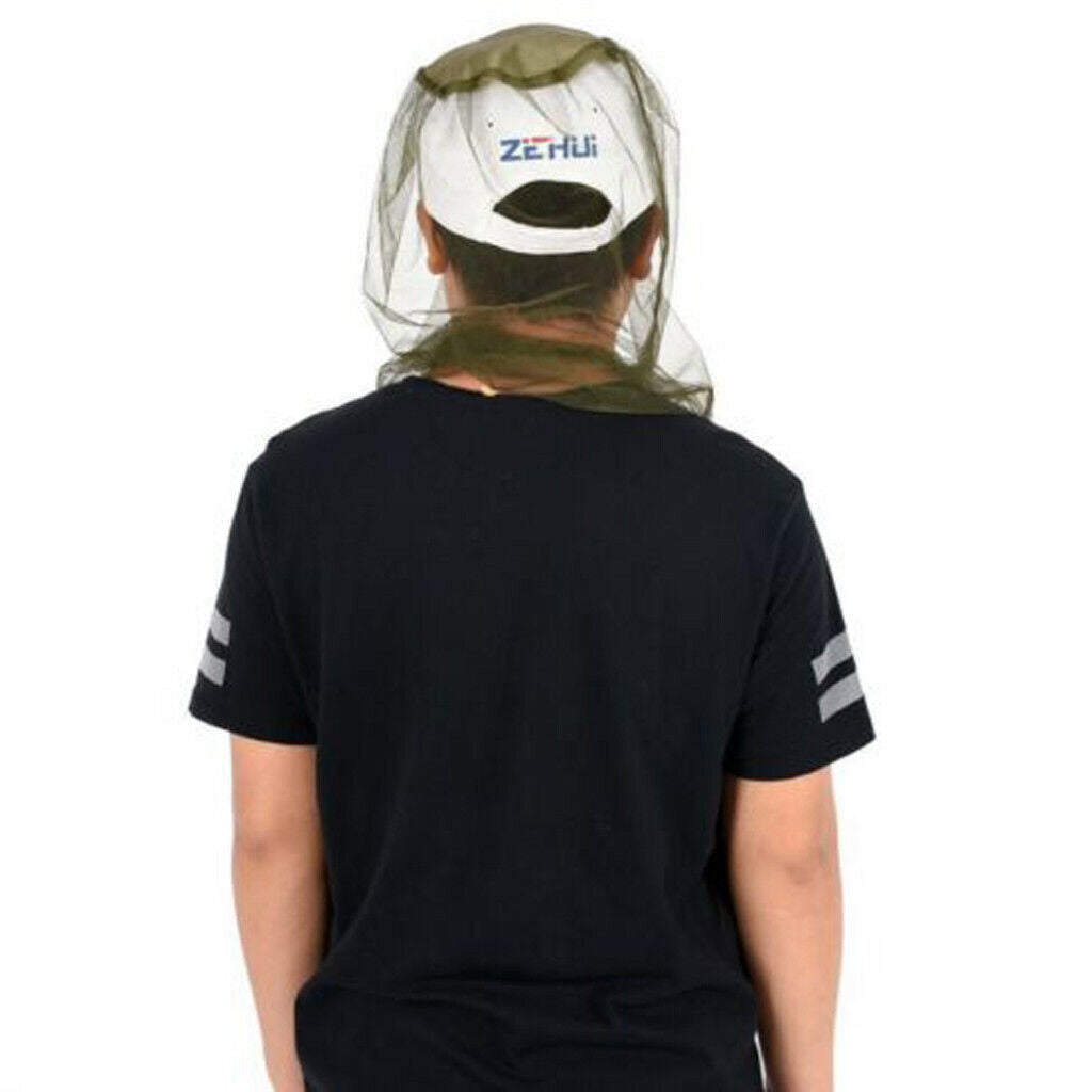 5Pcs Outdoor Head Face Protector Hat Cap For Bee Insect Mosquito Net Mesh Headgear 4