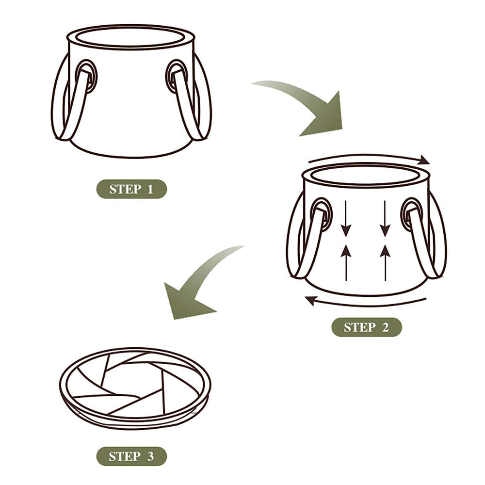 13L Travel Camping Folding Bucket Portable Barbecue Picnic Storage Fishing Bucket 7