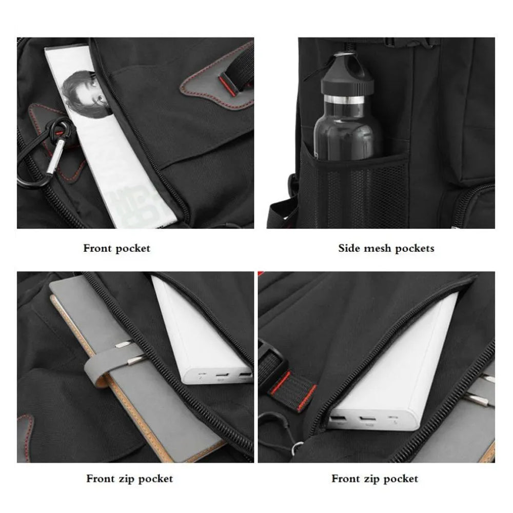 60L Travel Boarding Backpack Outdoor Trekking Luggage Hiking Camping Rucksack Large Capacity Storage Backpack(Black) 6