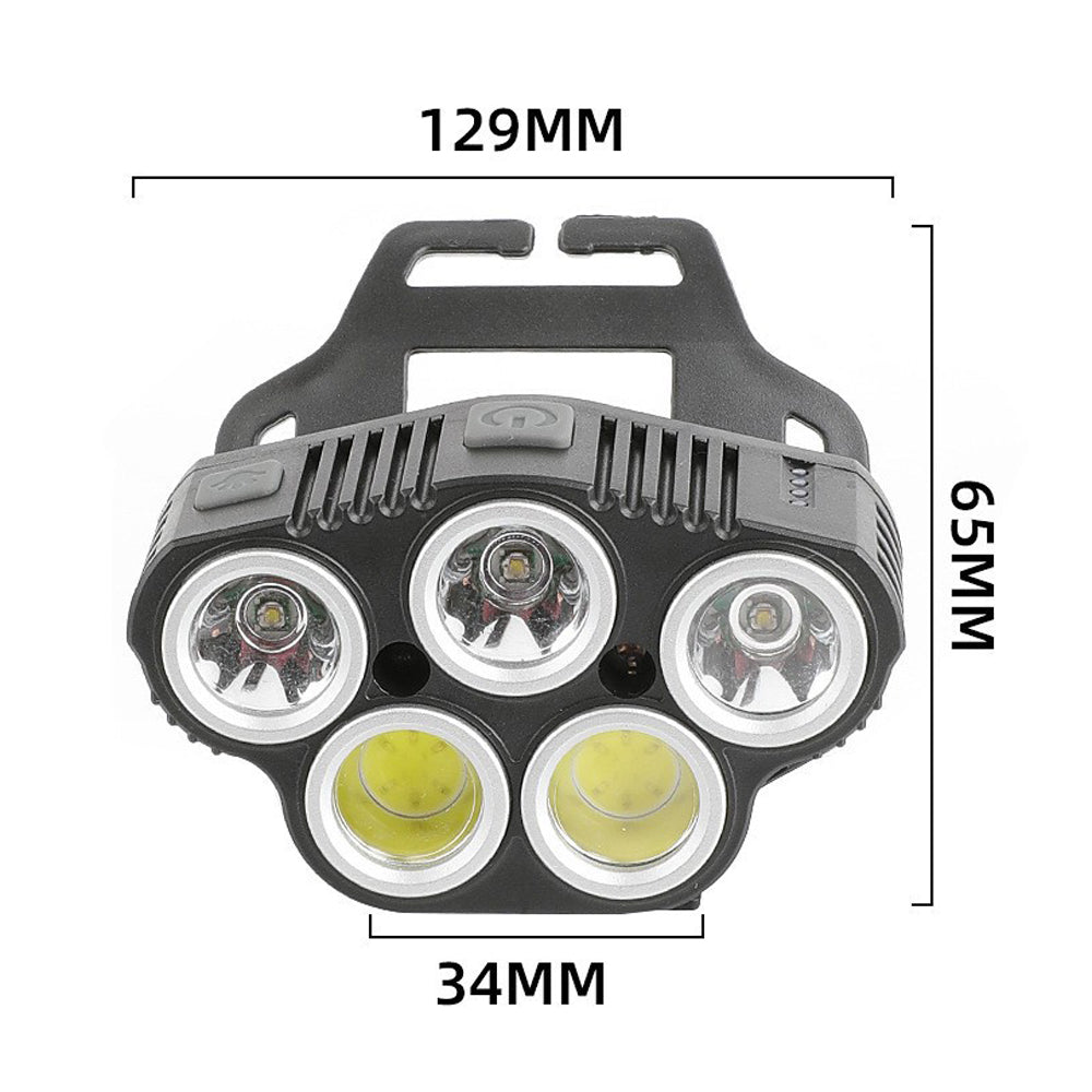 6 Modes LED Head Torch Induction Headlight Camping COB Infrared Strong Lights 6