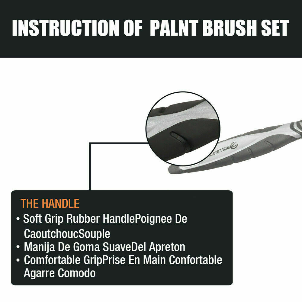 5Pc Paint Brushes Set Artist Acrylic Staining Home Garden Painting Handy Tool 9