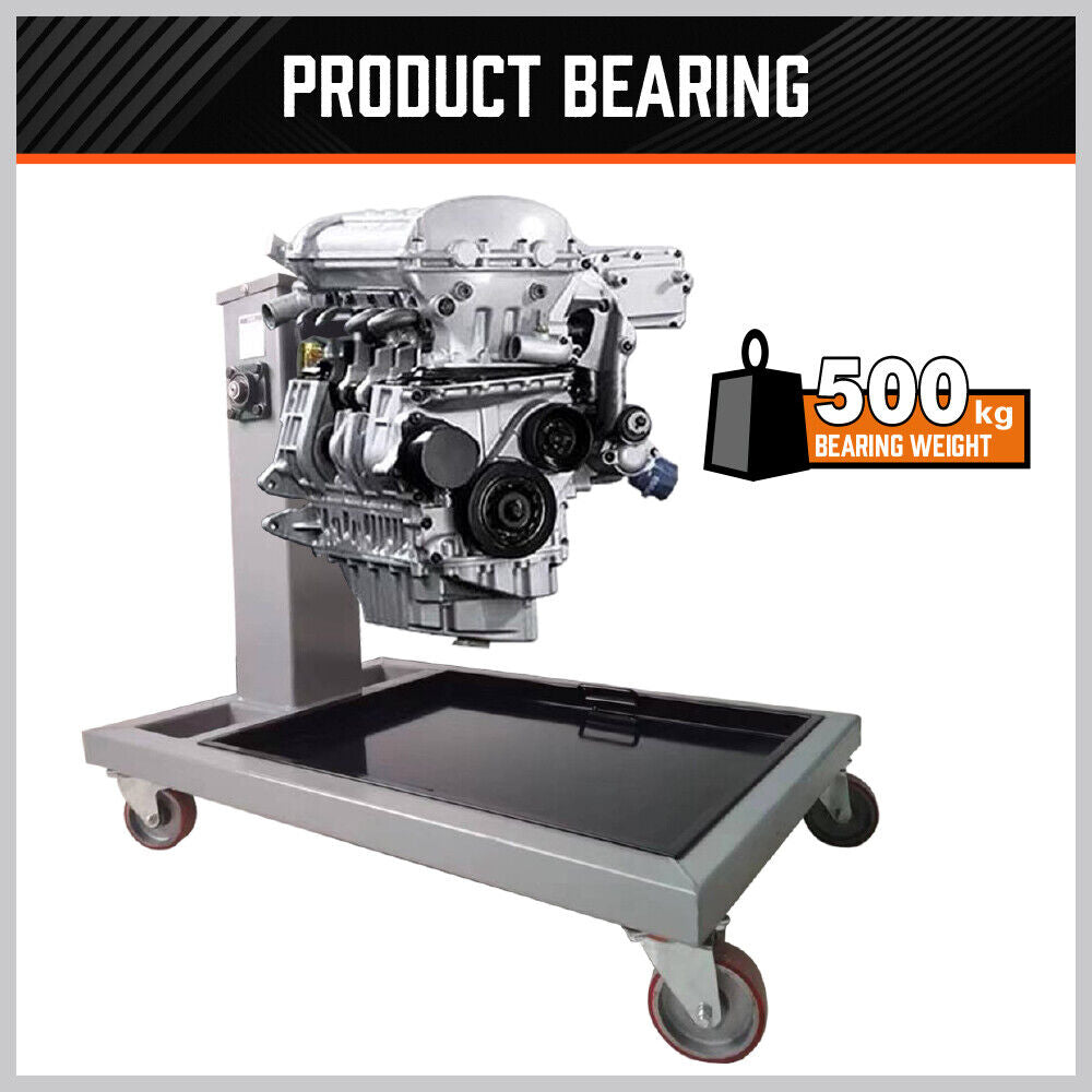 500kg Folding Engine Stand 1100lb Heavy Duty Workshop Auto Crane Hoist Motor 6