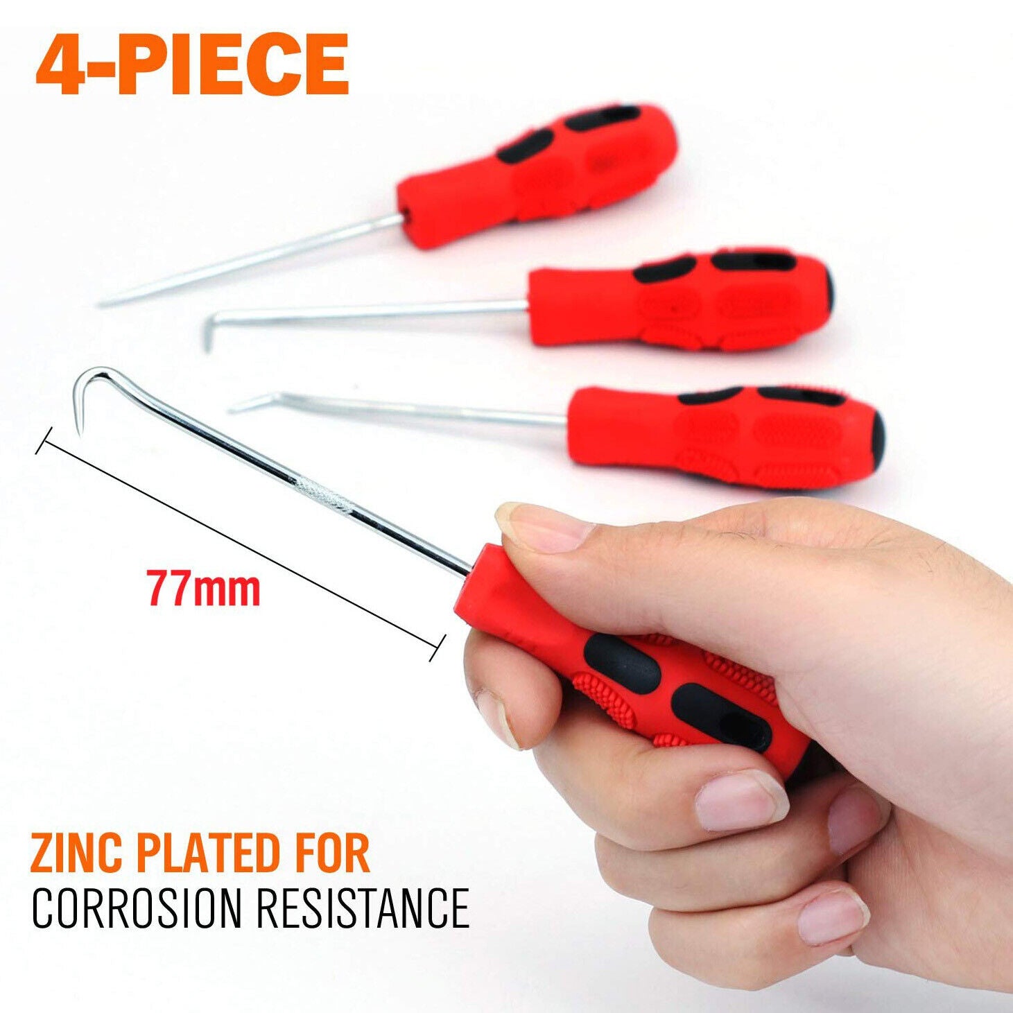 4x Car Pick and Hook Set O Ring Seal Remover Gasket Puller Remover Set 3