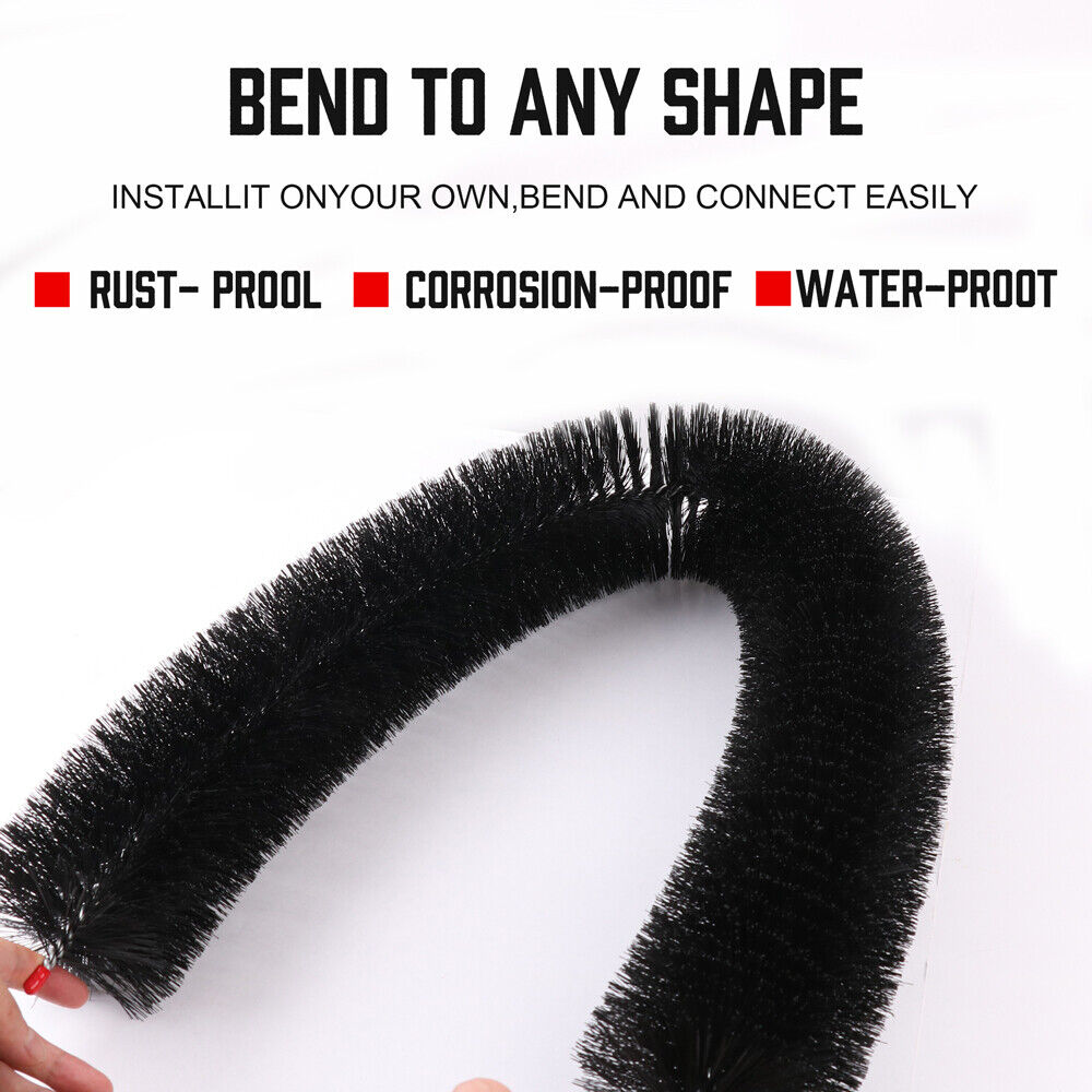 98x10cm 12x Gutter Brush Roof Leaf Guard Heavy Duty Twigs Filter Home Garden 4