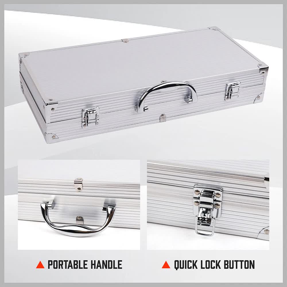 18Pcs BBQ Tool Set Stainless Steel Barbecue Utensil Cooking Grill Outdoor Cook 9