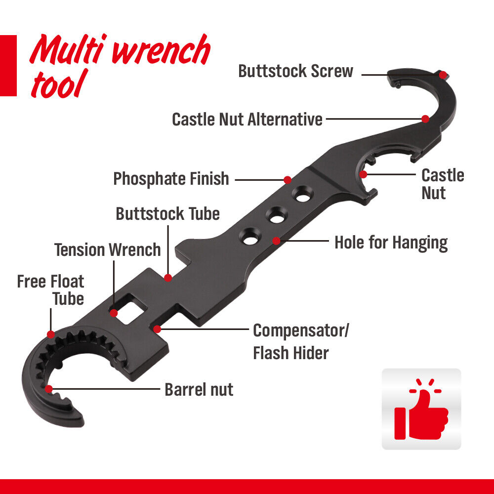 12inch Multipurpose Wrench Tool Bottle Opener Repair Tools Spanner Portable 4