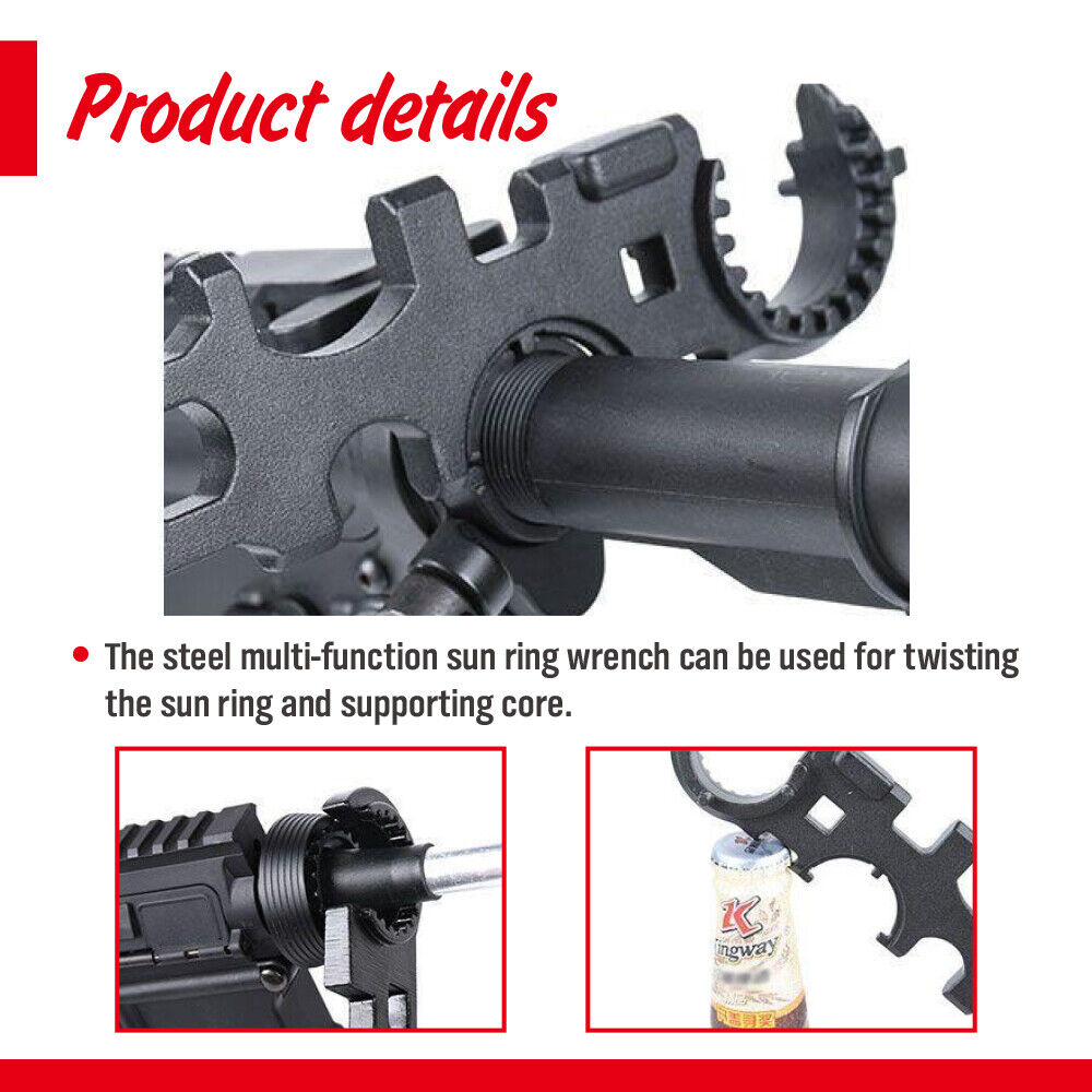 12inch Multipurpose Wrench Tool Bottle Opener Repair Tools Spanner Portable 5