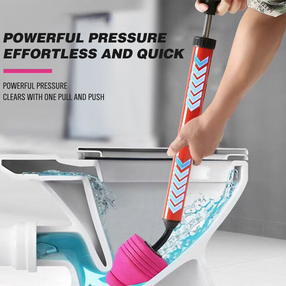 62cm High Pressure Toilet Unblock Toilet Pipe Plunger Bathrooms floor Drains 6