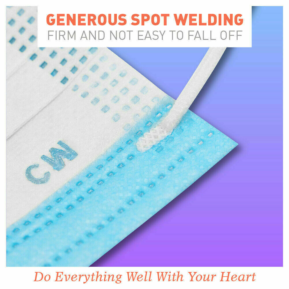 50Pc Face Masks General Daily Protection 3-Layer Anti Bacterial Filter Au Stock 6