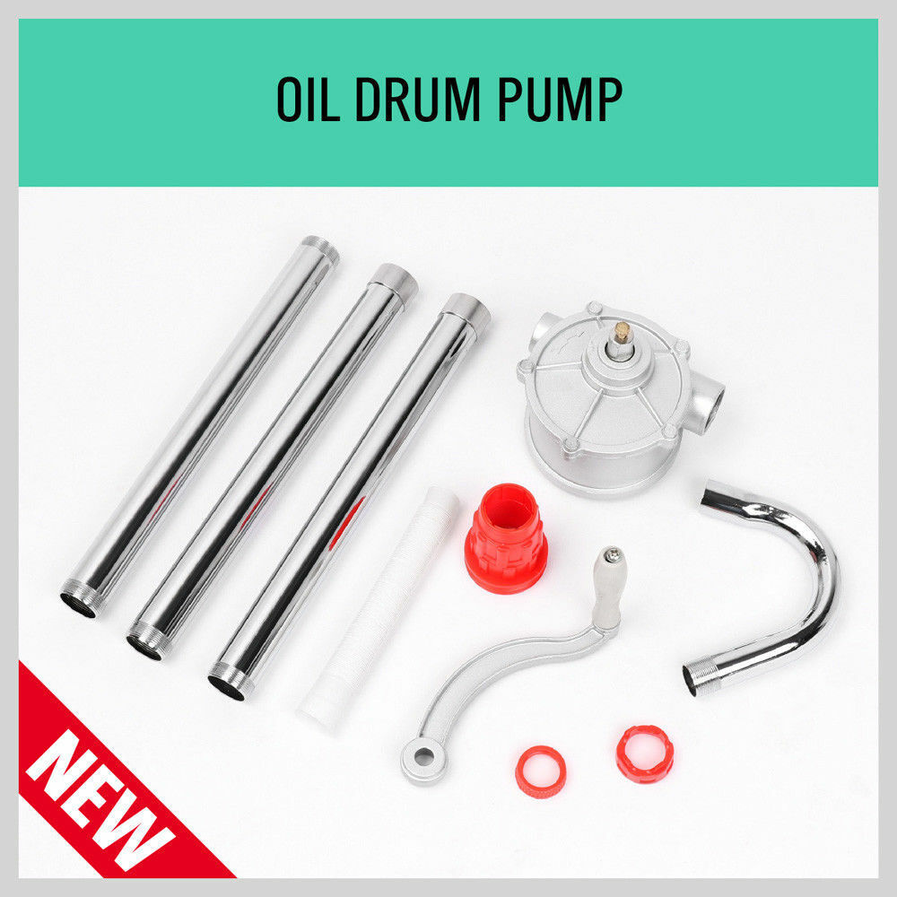 Aluminium Rotary Drum Pump Diesel Fuel Kero Oil Petrol 44 Gallon Drum Hand Pump 3
