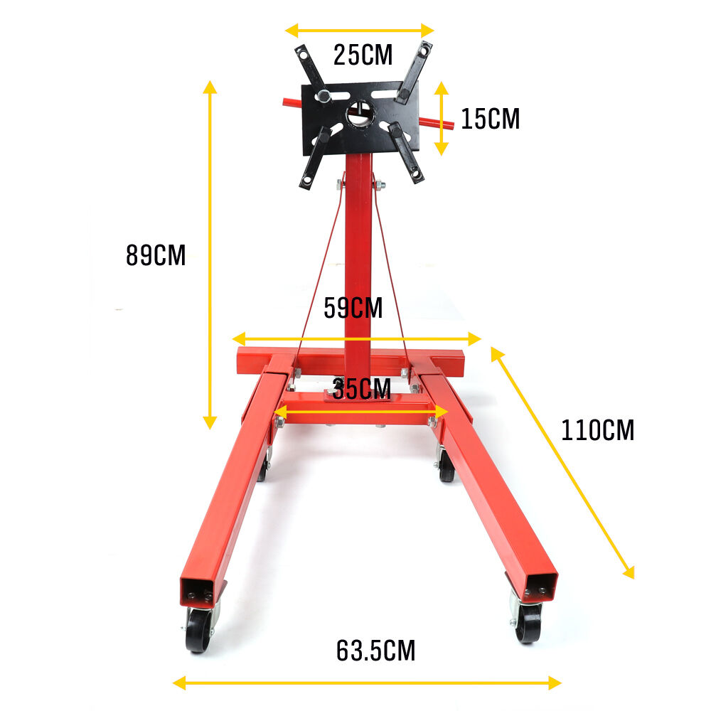 900kg Engine Stand Heavy Duty Industrial Workshop Cars Auto Crane Hoist 8