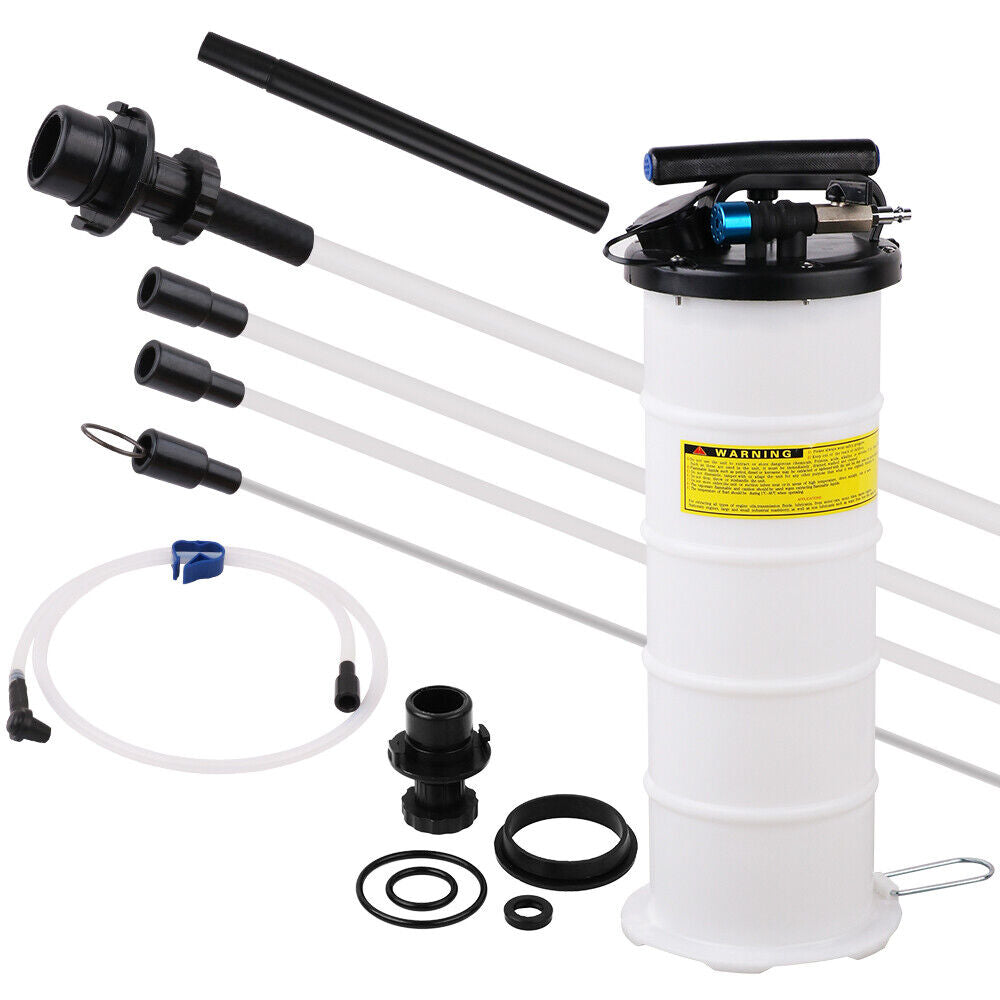HORUSDY 7L Manual & Pneumatic Oil Extractor Waste Fluid Transfer Pump Suction 9
