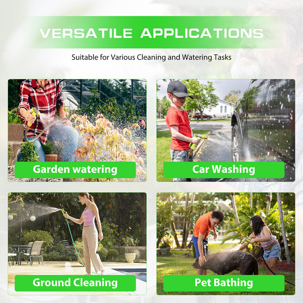 Garden Spray Gun Auto Rewind Wall Water Hose Mount Hose Reel 20M Retractable 9