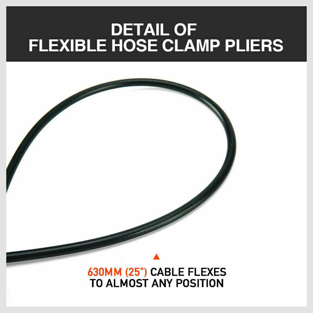 Long Hose Clamp Pliers 24" Flexible Extension Wire Oil Fuel Hose Clip Remove 7